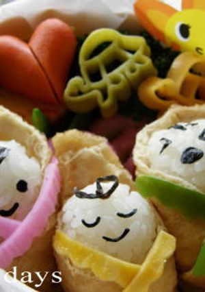 ❁いなりで可愛い赤ちゃん❁（キャラ弁）-レシピのメイン写真