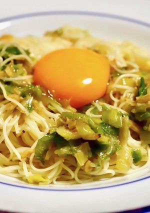 桜えびとネギ油香る、汁なし和えそうめん。-レシピのメイン写真