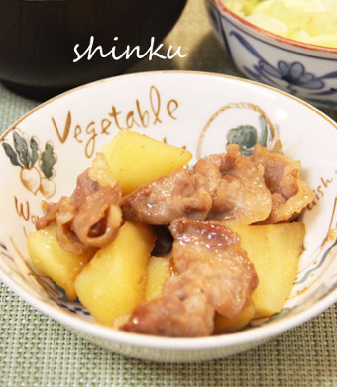 簡単うま＊じゃがいもと豚肉の甘辛炒め-レシピのメイン写真