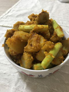 じゃがいもとかぼちゃの味噌炒め-レシピのメイン写真