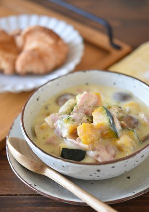 きのことかぼちゃのクリーム煮-レシピのメイン写真