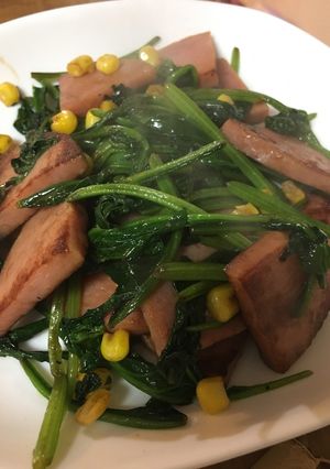 ほうれん草とハムのバター醤油-レシピのメイン写真