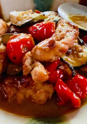 トマトとズッキーニの鶏肉煮-レシピのメイン写真
