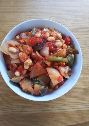 豆と野菜の和風卵とじ丼-レシピのメイン写真