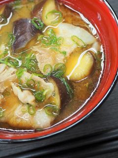 『秋茄子の味噌汁』-レシピのメイン写真