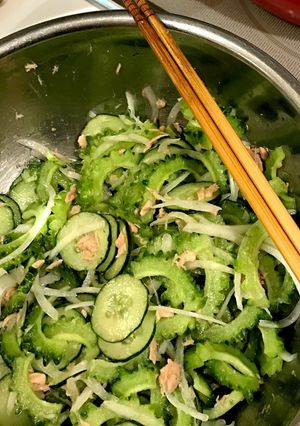ゴーヤとキュウリの酢の物-レシピのメイン写真