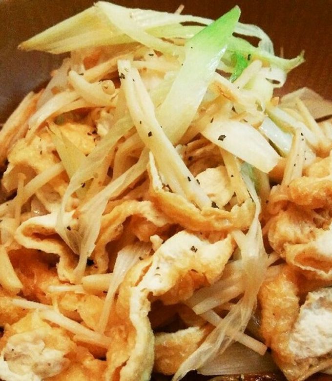 えのき！長ネギ！油揚げ！のやみつき炒め-レシピのメイン写真
