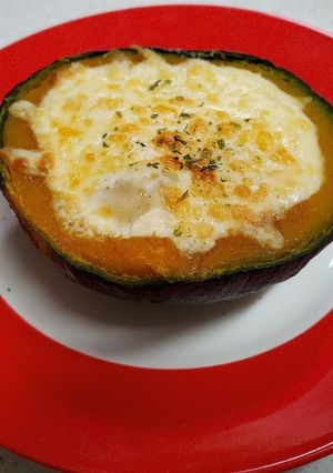 調味料要らず！ミニカボチャのチーズ焼き☆-レシピのメイン写真