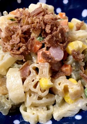 蜂蜜でこく足しカレー風味のマカロニサラダ-レシピのメイン写真