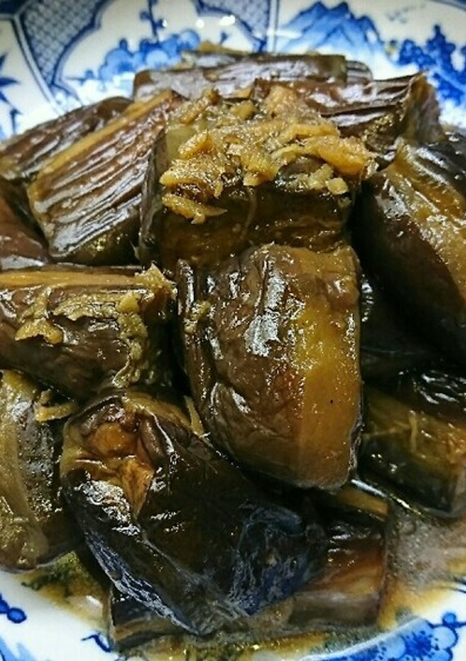 茄子の麺つゆ煮と皮の天ぷら-レシピのメイン写真