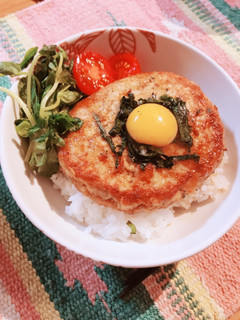 ヘルシー★鶏つくね丼★ふわふわ食感-レシピのメイン写真