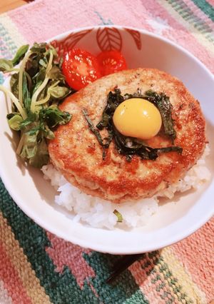 ヘルシー★鶏つくね丼★ふわふわ食感-レシピのメイン写真