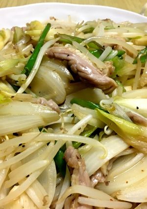 鶏せせりの無限ねぎ野菜炒め●ボリューム有-レシピのメイン写真
