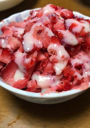 そのまんまイチゴかき氷-レシピのメイン写真