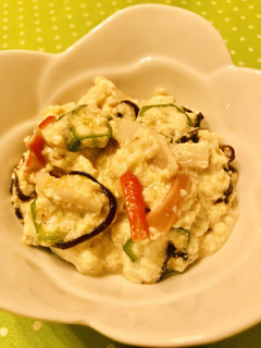 豆腐とカニカマの塩昆布あえ-レシピのメイン写真