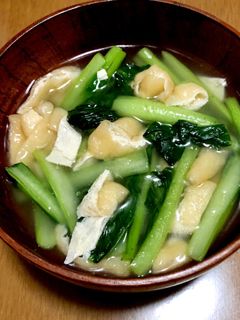 簡単!小松菜と油揚げの煮浸し-レシピのメイン写真