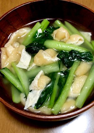 簡単！小松菜と油揚げの煮浸し-レシピのメイン写真