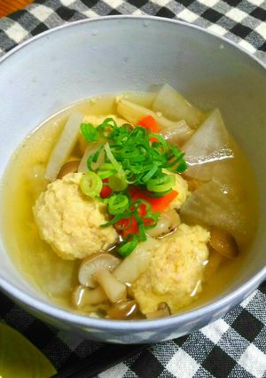 白だしde鶏団子スープ-レシピのメイン写真