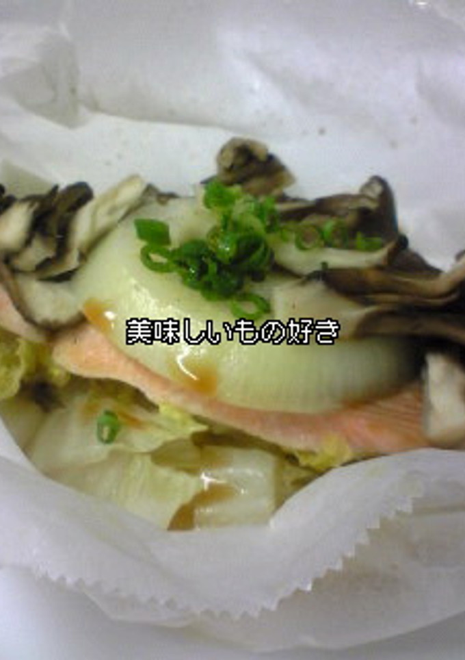 鮭ときのこのレンジ蒸し-レシピのメイン写真