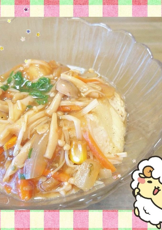 マクロビ☆揚げ出し豆腐のきのこあん掛け-レシピのメイン写真