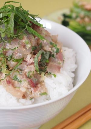 vol.18 鰺と梅のなめろう丼-レシピのメイン写真