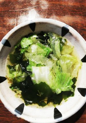 刻みめかぶとレタスのワカメスープ★☆-レシピのメイン写真