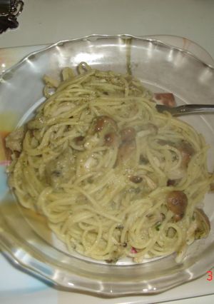 泡雪パスタ　（ジェノベーゼ和え）-レシピのメイン写真