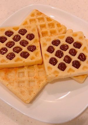 100均のワッフル型で、チョコワッフル!-レシピのメイン写真