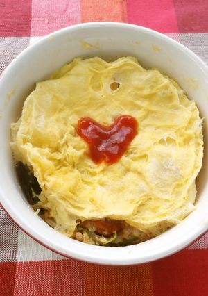 【主食・主菜】レンジでオムライス-レシピのメイン写真
