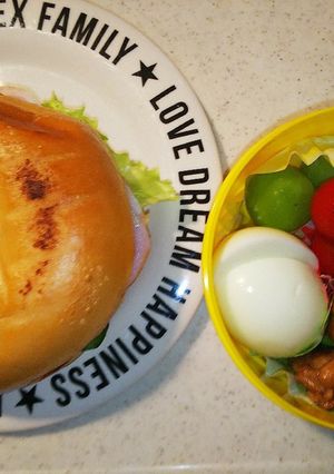 ハムときゅうりのベーグル弁当-レシピのメイン写真