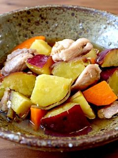 【常備菜・旨い】鶏肉とさつま芋の煮物-レシピのメイン写真
