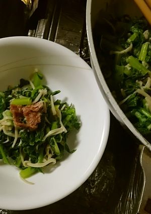 炒め大根菜とえのきの梅和え-レシピのメイン写真