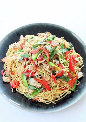 ピリッと美味しい【かぐら南蛮焼きそば】-レシピのメイン写真