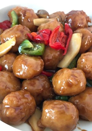 業務用 肉団子 (タレ付き)を甘酢に。-レシピのメイン写真
