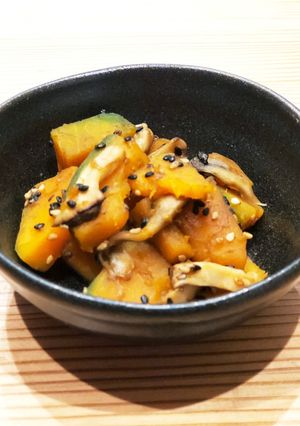 かぼちゃときのこの簡単煮-レシピのメイン写真