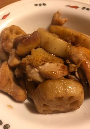 鶏とレンコンの甘辛炒め-レシピのメイン写真