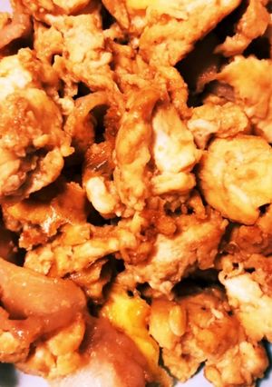 焼き肉のタレで豚バラたまご炒め-レシピのメイン写真