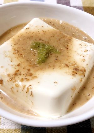 ☆簡単!ごまドレ豆腐☆-レシピのメイン写真