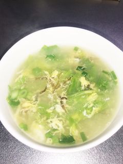 もずくとレタスの卵スープ-レシピのメイン写真