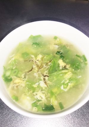 もずくとレタスの卵スープ-レシピのメイン写真