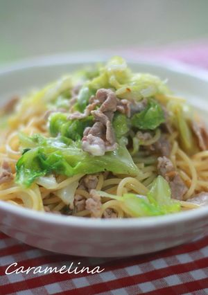豚肉とキャベツのだしオーリオパスタ-レシピのメイン写真