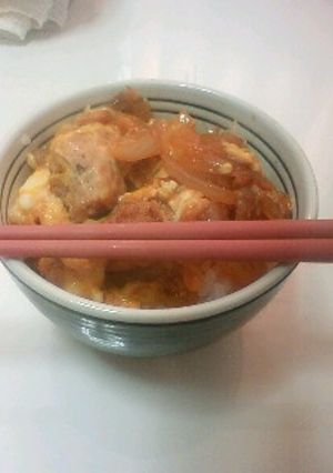 鶏だんご？の親子丼-レシピのメイン写真