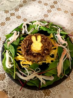 お月見ハンバーグ-レシピのメイン写真