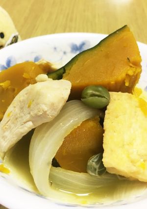 煮汁が黒くならない　具沢山かぼちゃの煮物-レシピのメイン写真