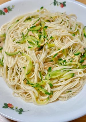 きゅうりとツナのそうめんチャンプル♪-レシピのメイン写真
