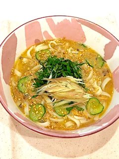 サバ缶de冷汁うどん-レシピのメイン写真