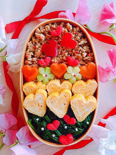 ハートの卵焼き お弁当に♡ バレンタイン-レシピのメイン写真