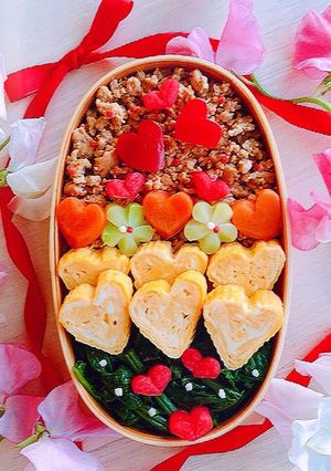 ハートの卵焼き お弁当に♡ バレンタイン-レシピのメイン写真
