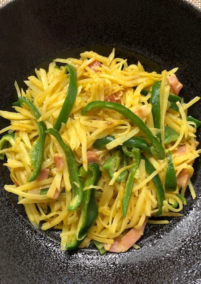 じゃがいもとピーマンのカレーマヨ炒め-レシピのメイン写真