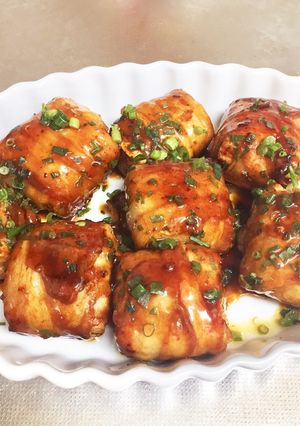 照り焼きのタレで簡単！肉巻き厚揚げ-レシピのメイン写真
